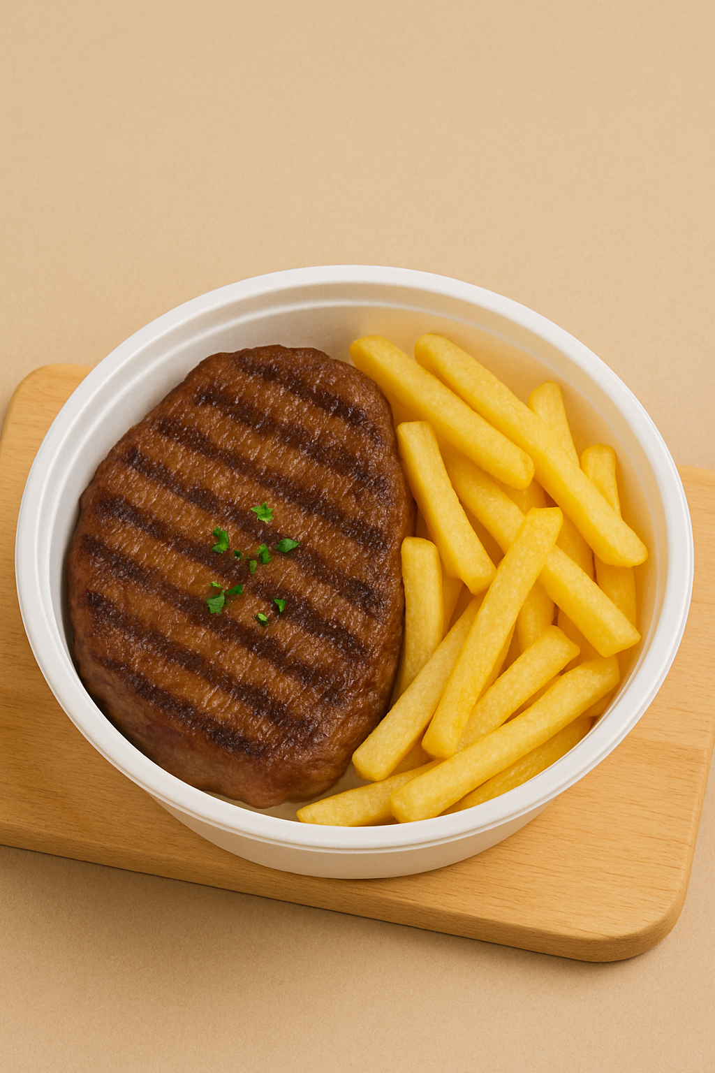 Marmitex Contra-Filé Com Fritas